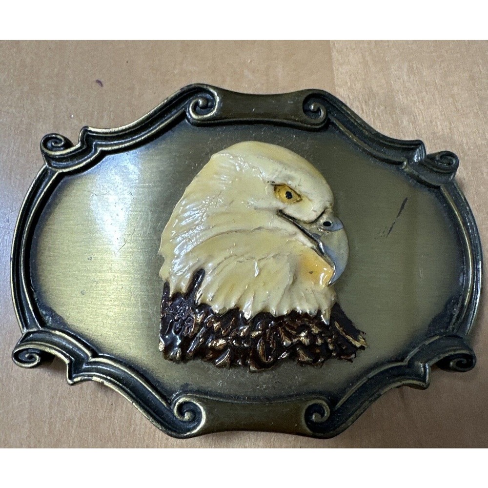 Vintage 1978 Raintree Eagle Bust Belt Buckle